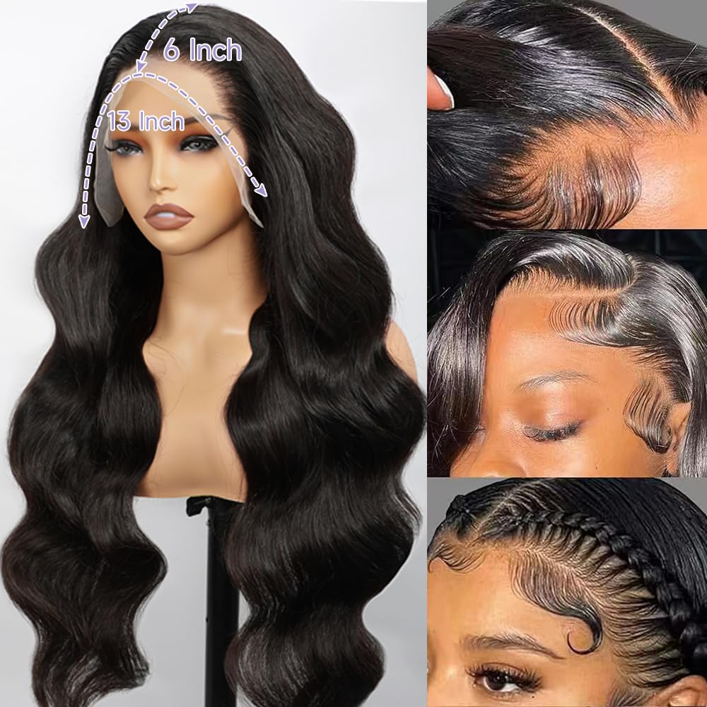 Gleeper 13x6 HD lace front wig bleached knots detail for realistic scalp.