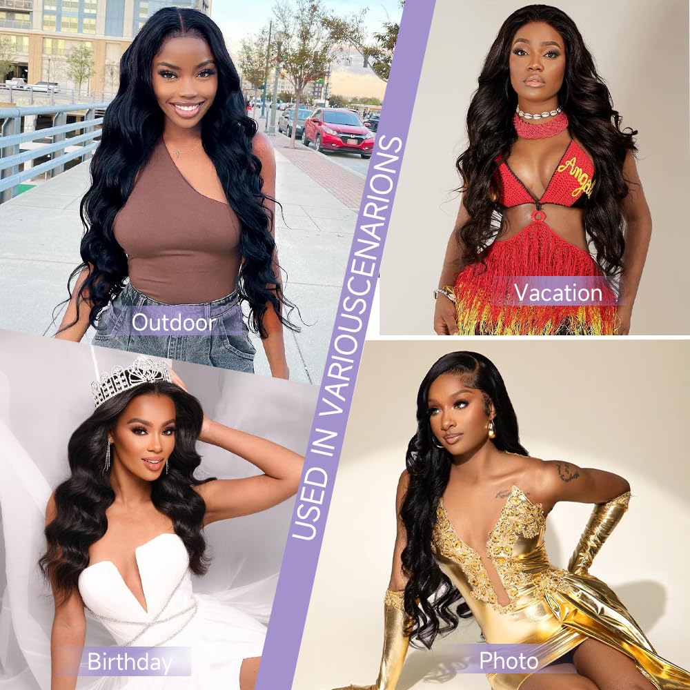 Gleeper human hair wig 14A-grade soft baby hairs for easy styling.