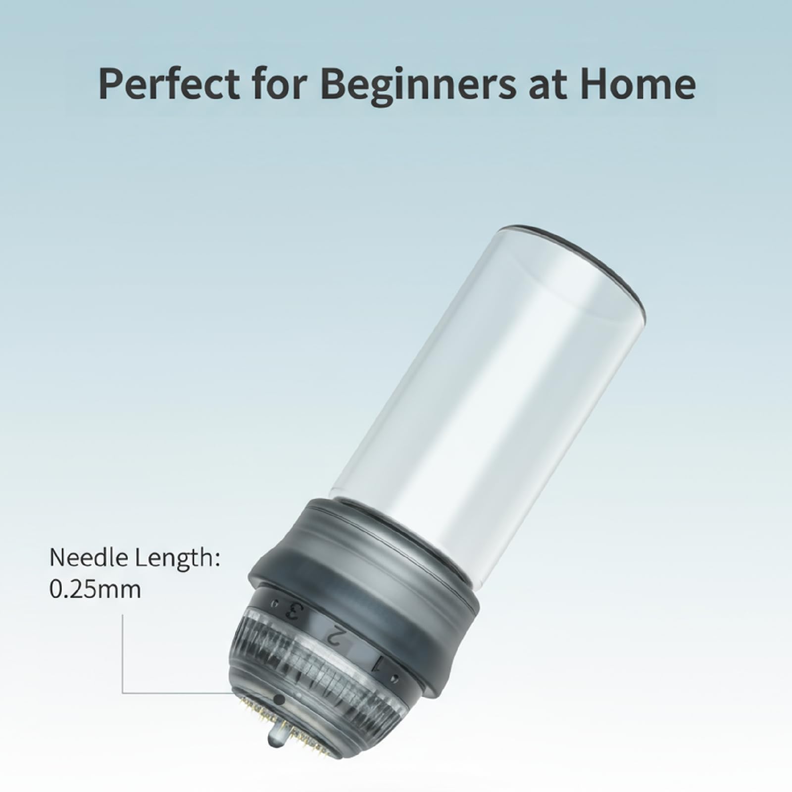Glemme Micro Infusion System derma stamp focus for controlled needle application.