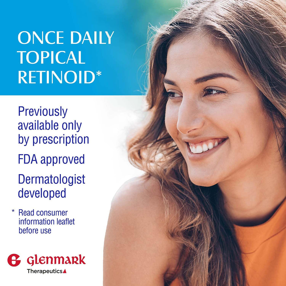 Glenmark Therapeutics Adapalene Gel active ingredient adapalene illustrated with benefits