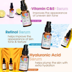 GLEOW retinol night serum bottle close-up emphasizing smoothing of fine lines