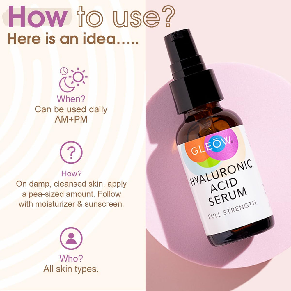 GLEOW vegan-friendly label indicating fragrance-free, clean beauty formulation.