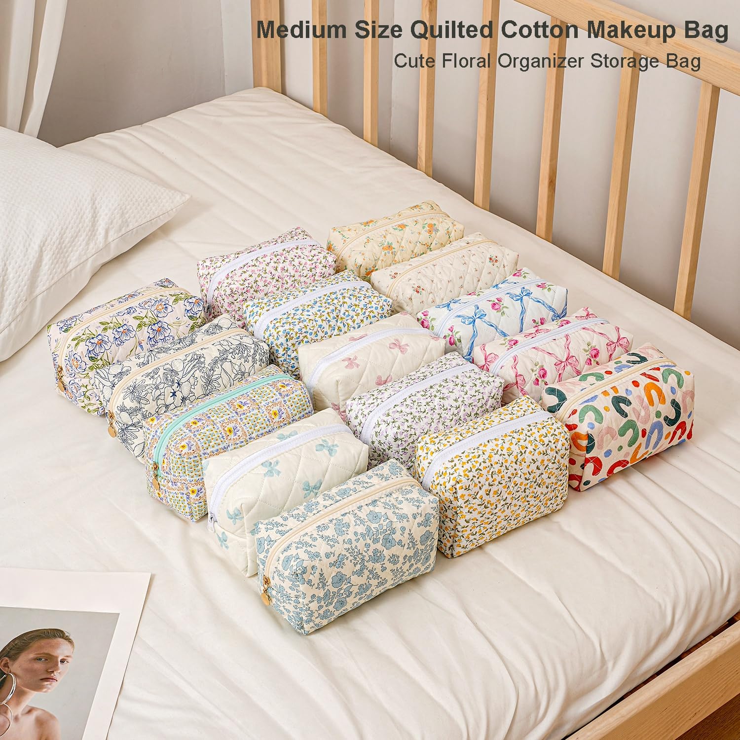 Gleyemor emergency makeup bag with sturdy zipper for quick access on trips.