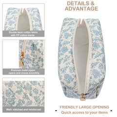 Gleyemor travel toiletry cotton pouch foldable, easy packing and washing.