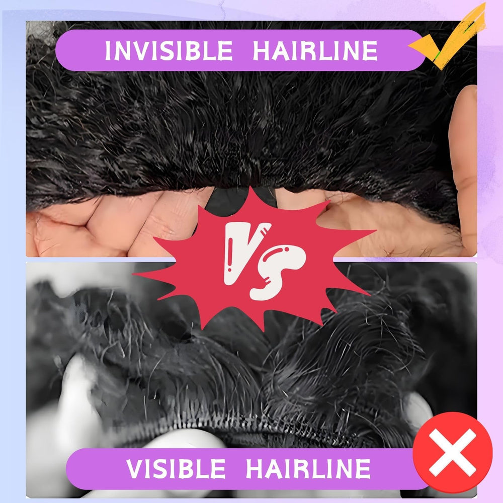 Glimeer half wig on-model natural color demonstrates effortless wear and realistic texture.