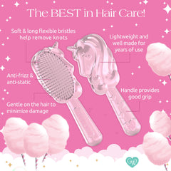 Glimmer Wish anti-frizz and anti-static brush for shiny hair.