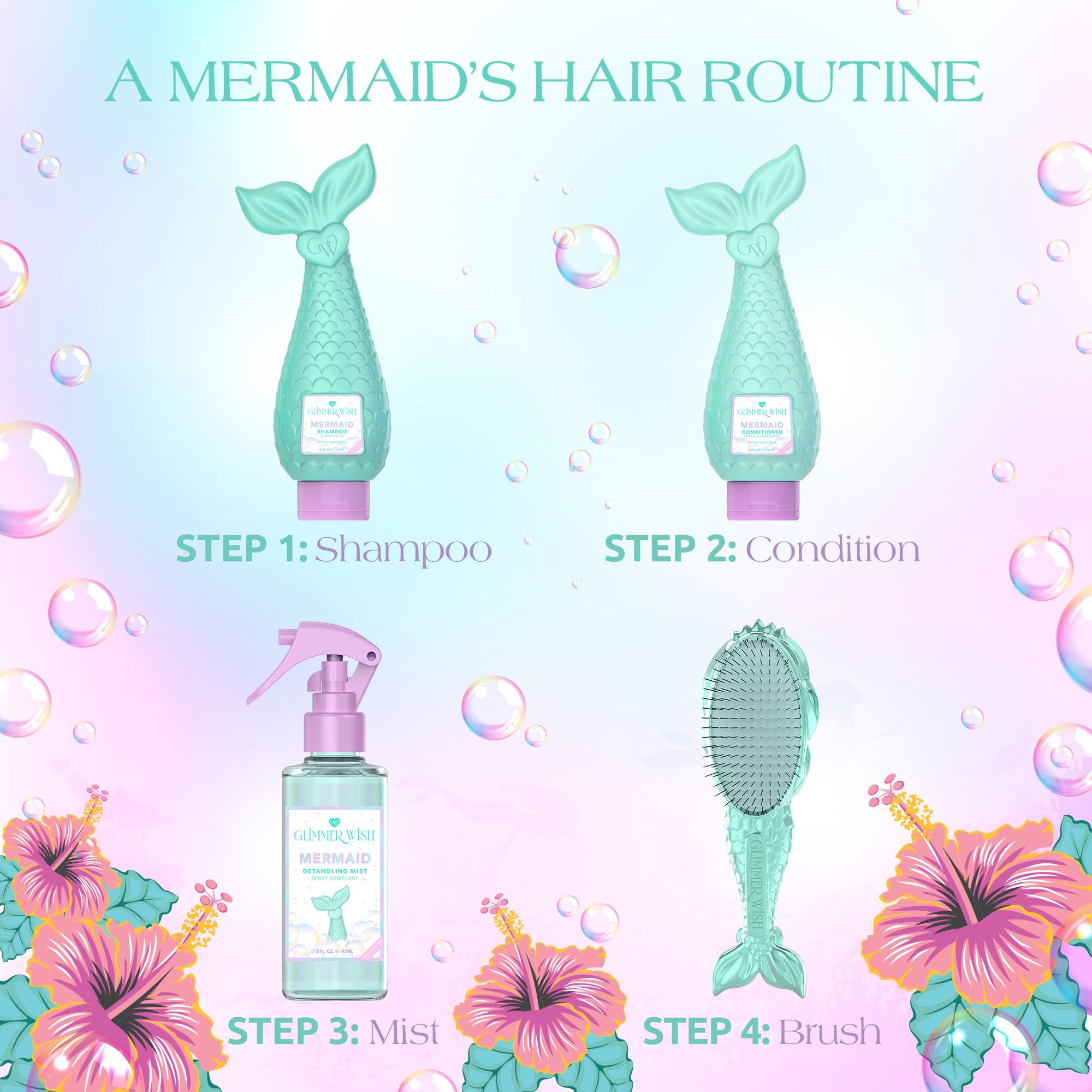 Cruelty-free logo on Glimmer Wish detangler packaging.