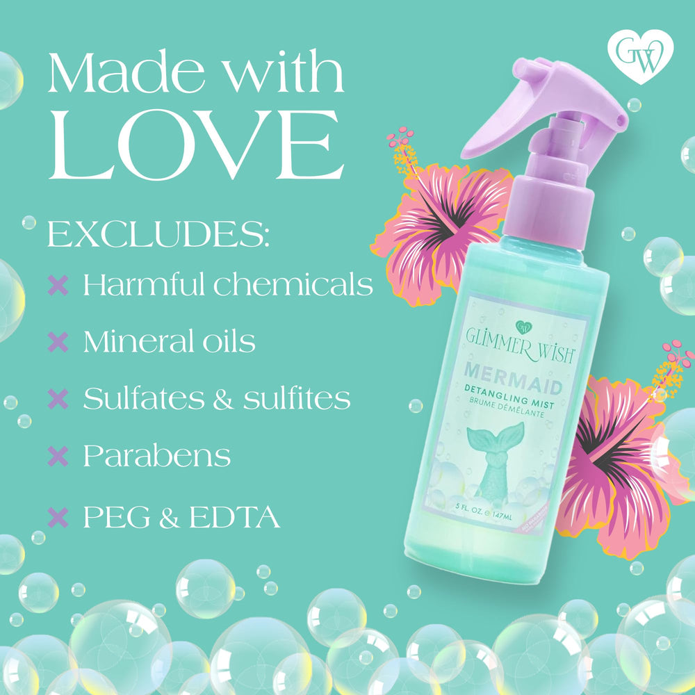 Island-inspired pineapple and coconut scent highlighted in Glimmer Wish detangler.