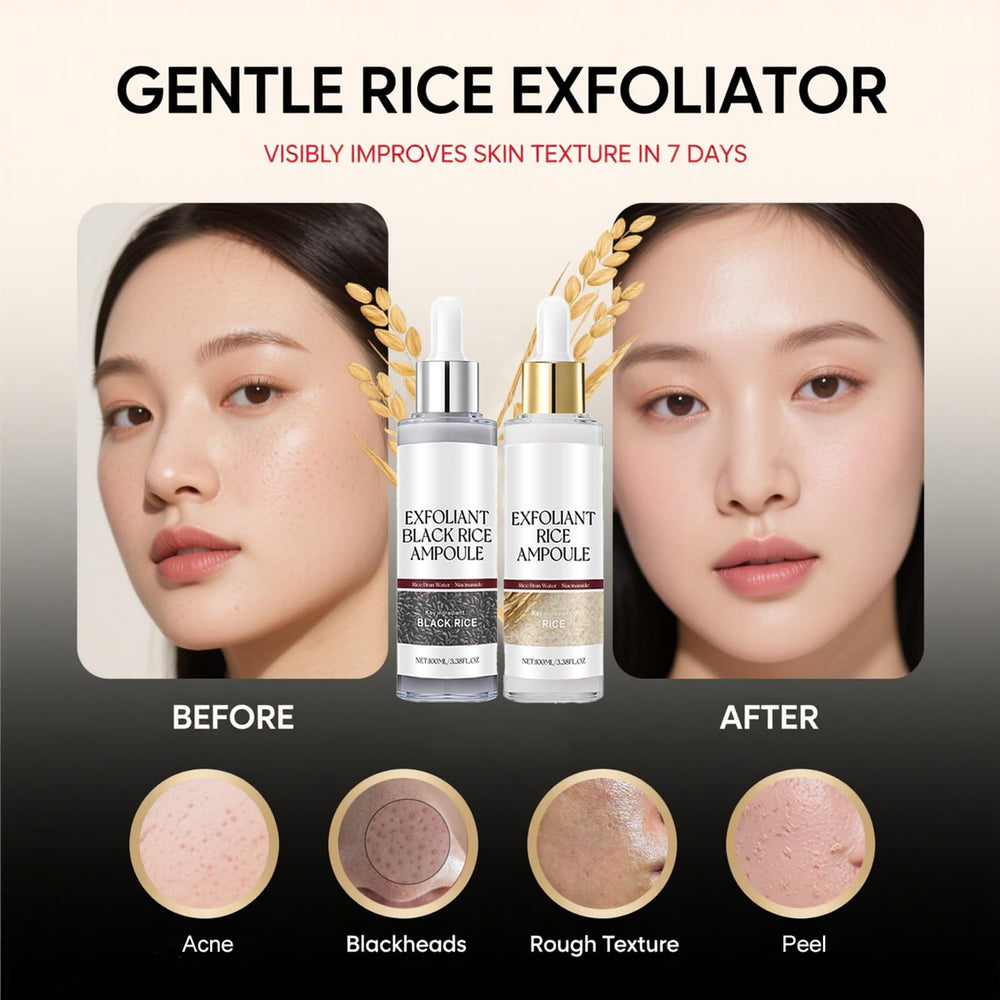 Gliowia Glow day routine with white rice ampoule for brightening and protection.