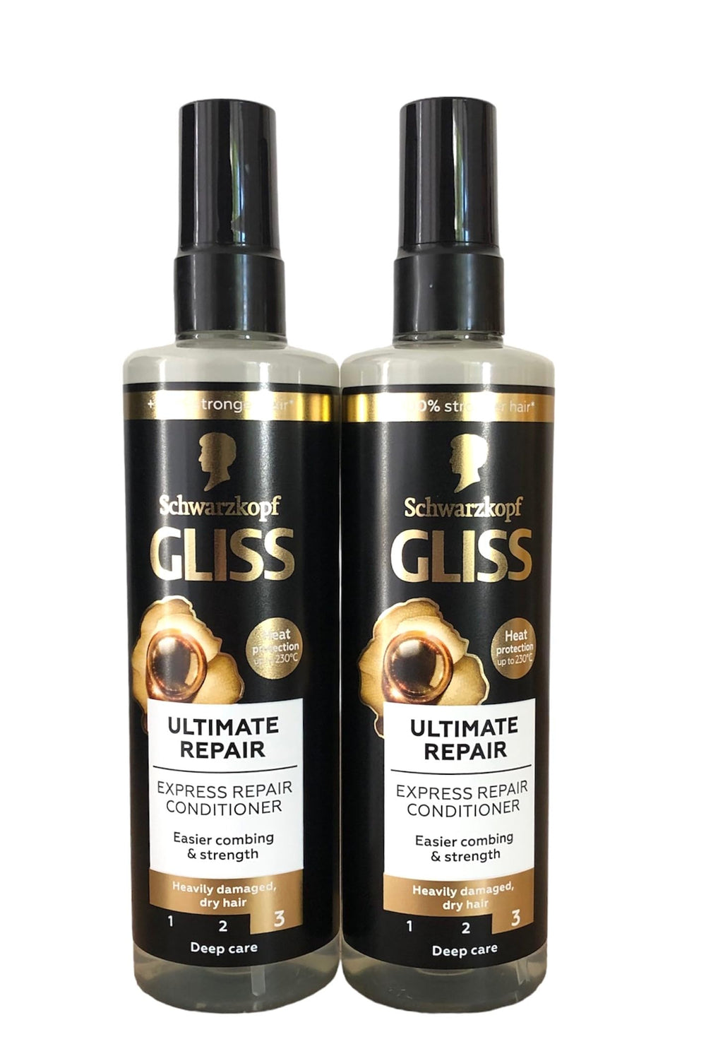GLISS Ultimate Express Repair Conditioner two-pack shot, showcases value and convenient conditioning for daily use