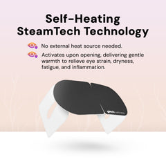 Glitch SteamTech Eye Mask closeup shows soft fabric for gentle relief.