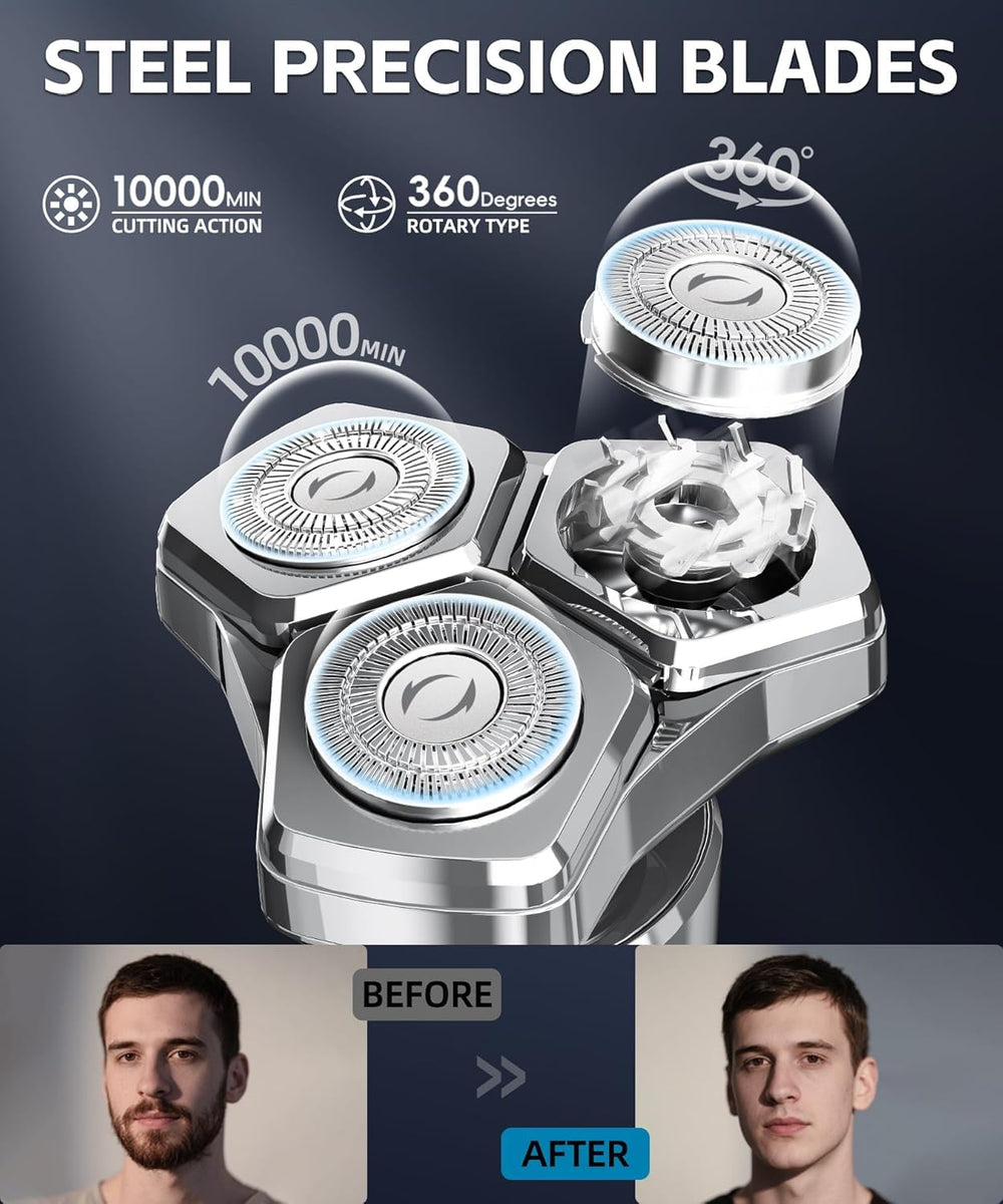 GLLAVA electric razor 10k rpm motor delivers fast shaving performance