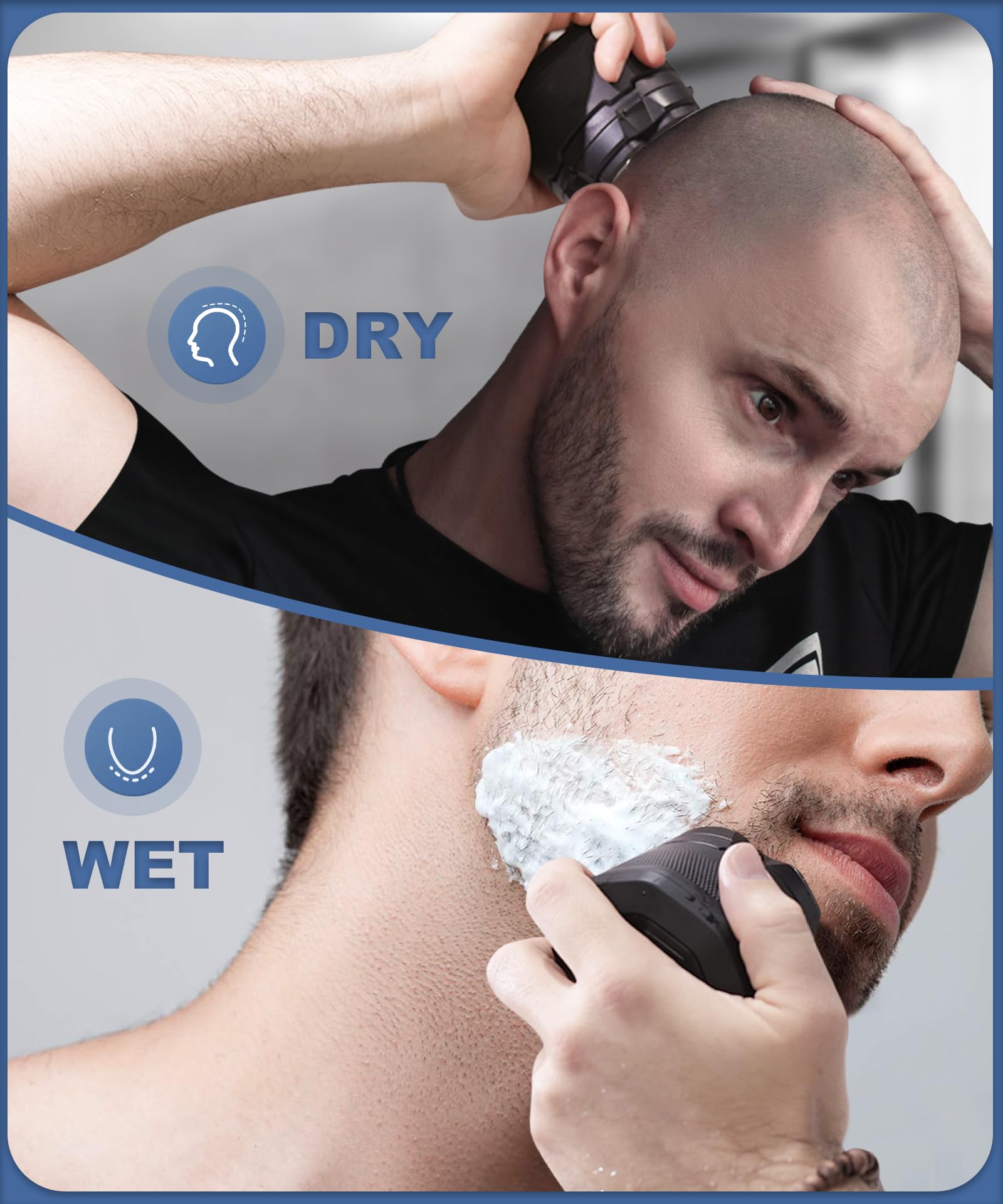 GLLAVA fast shave 90 seconds for a full head with minimal effort.