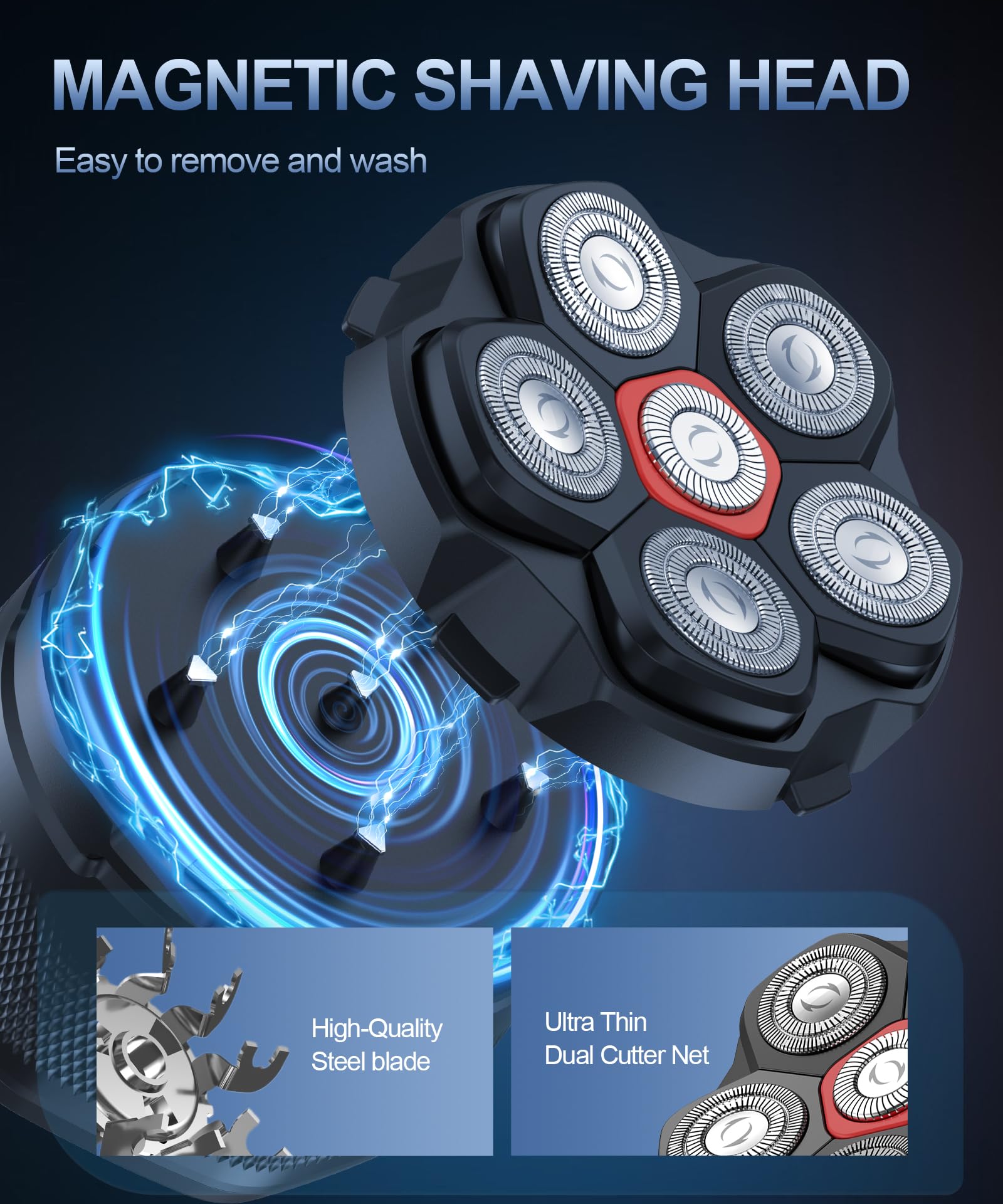 GLLAVA storage case keeps shaver and heads organized and protected during travel.