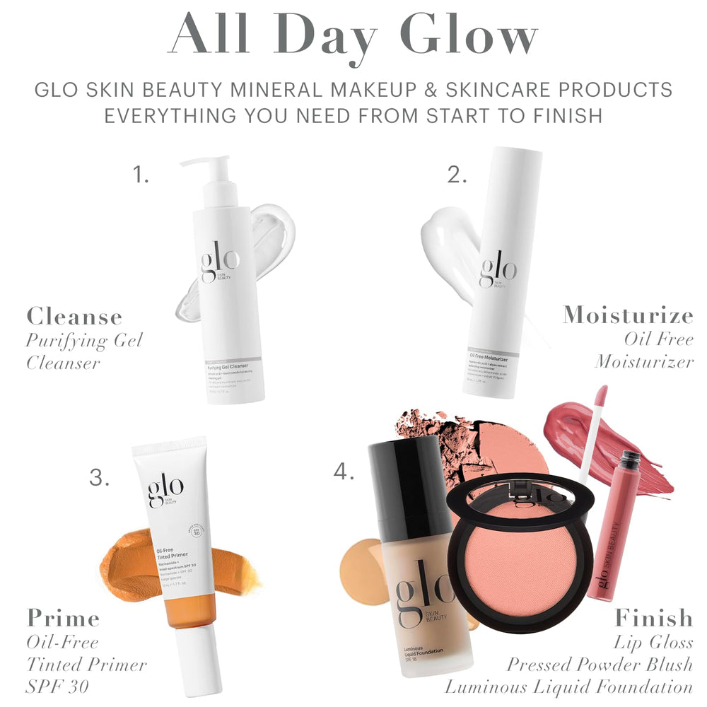 Glo Skin Beauty Blush Melody cheek swatch demonstrates blendable coverage on skin.