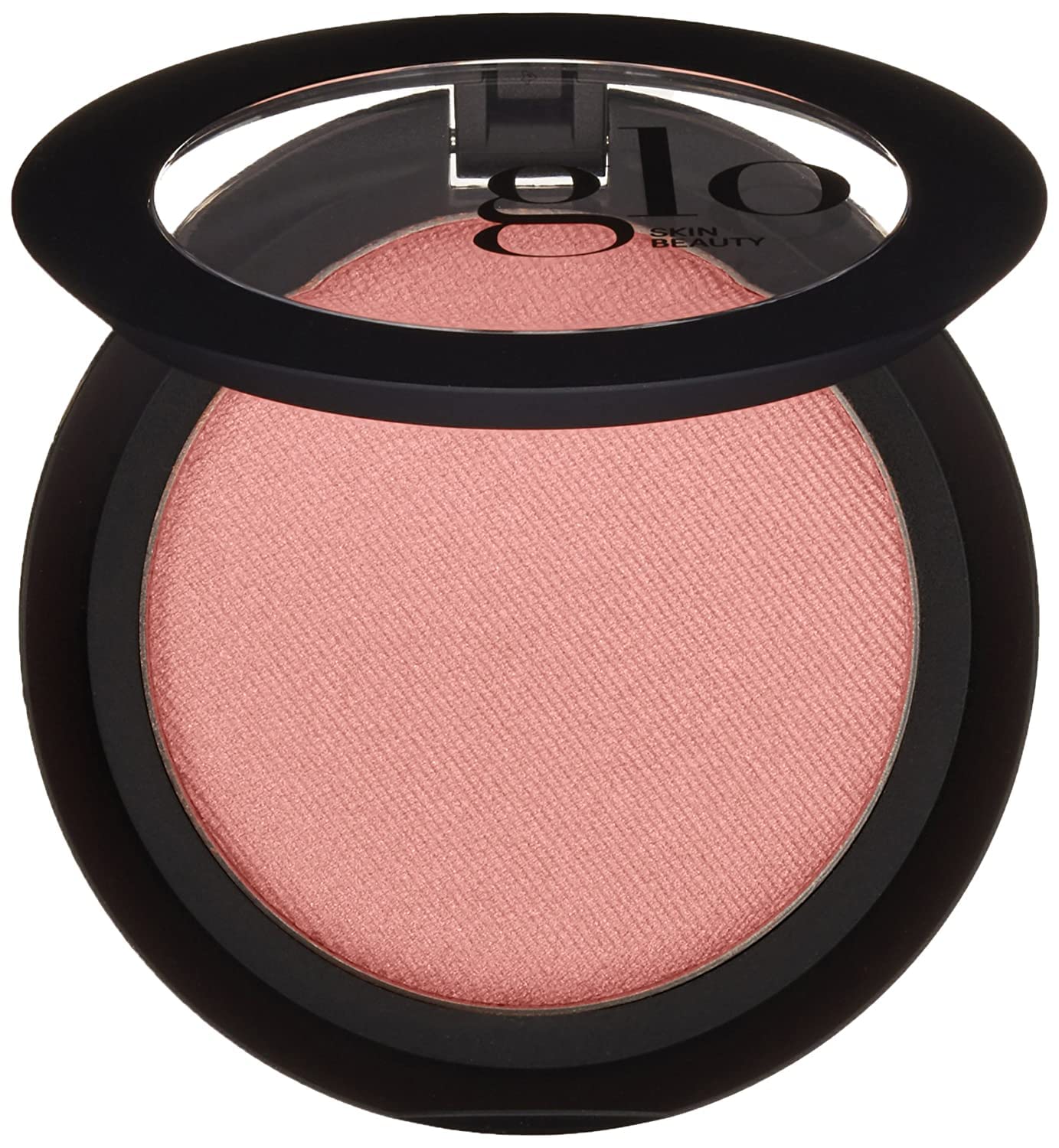 Glo Skin Beauty Blush Melody compact open shows natural glow on skin.