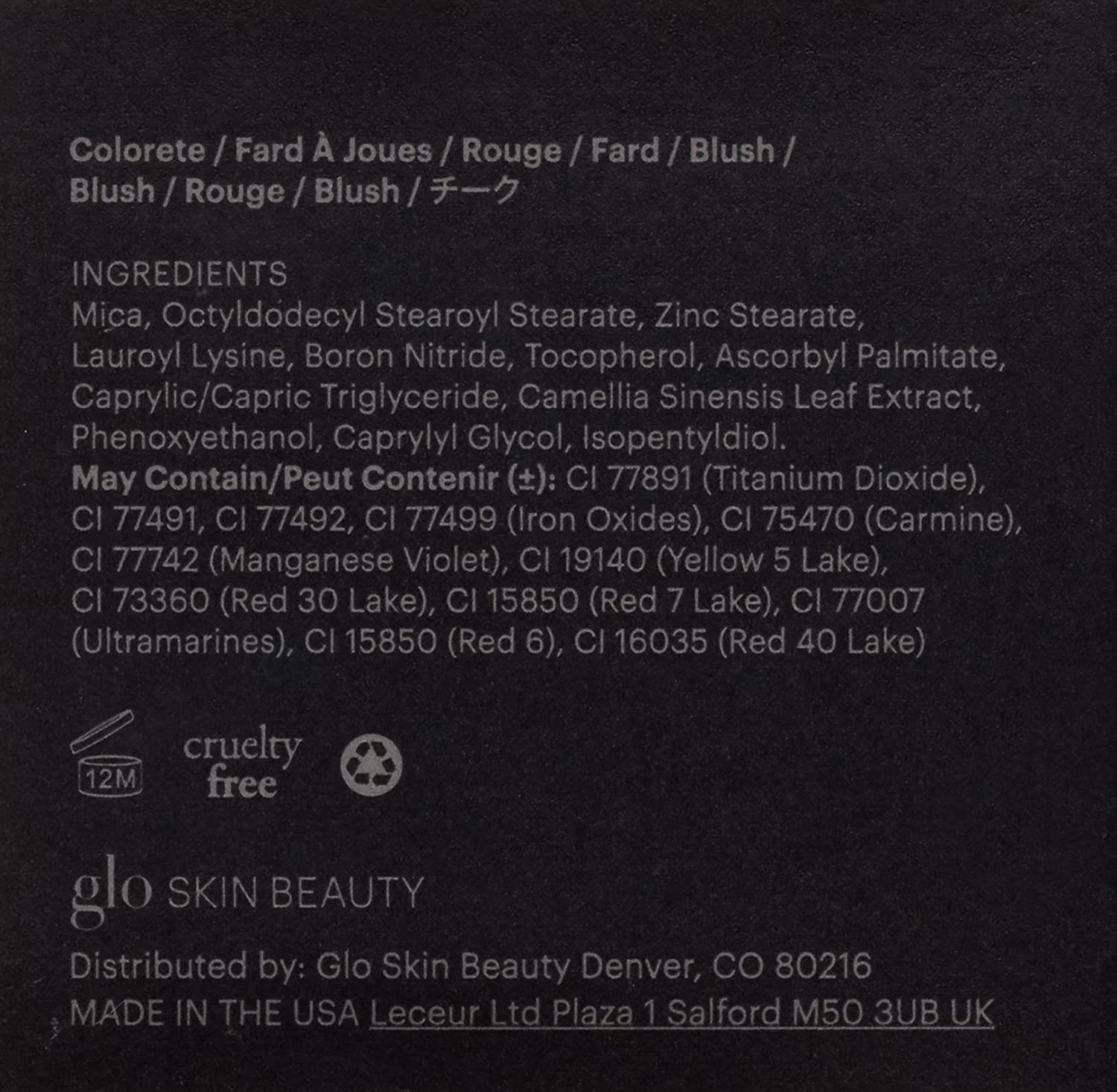 Glo Skin Beauty Blush Melody cruelty-free packaging highlights responsible beauty.