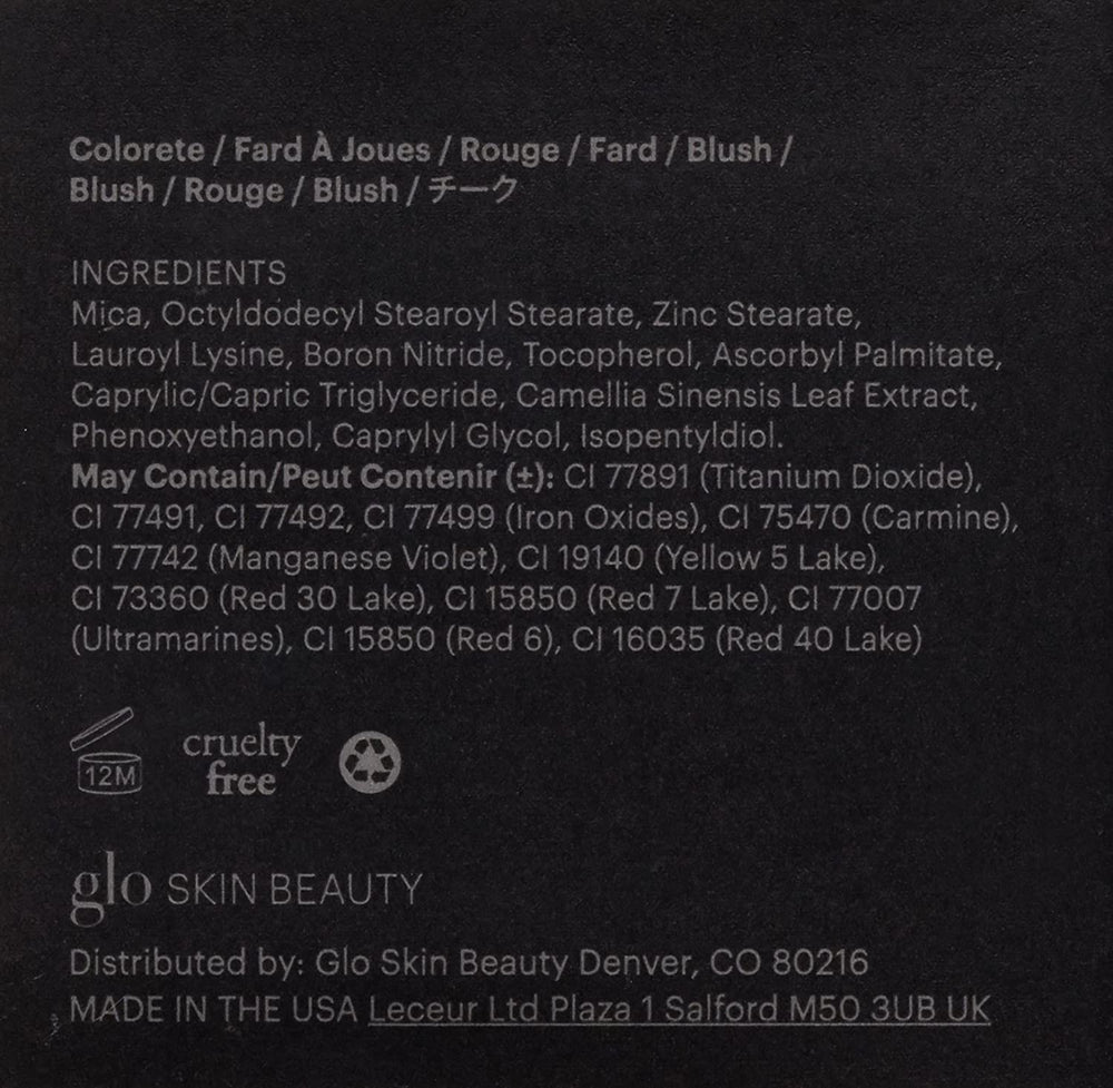 Glo Skin Beauty Blush Melody cruelty-free packaging highlights responsible beauty.