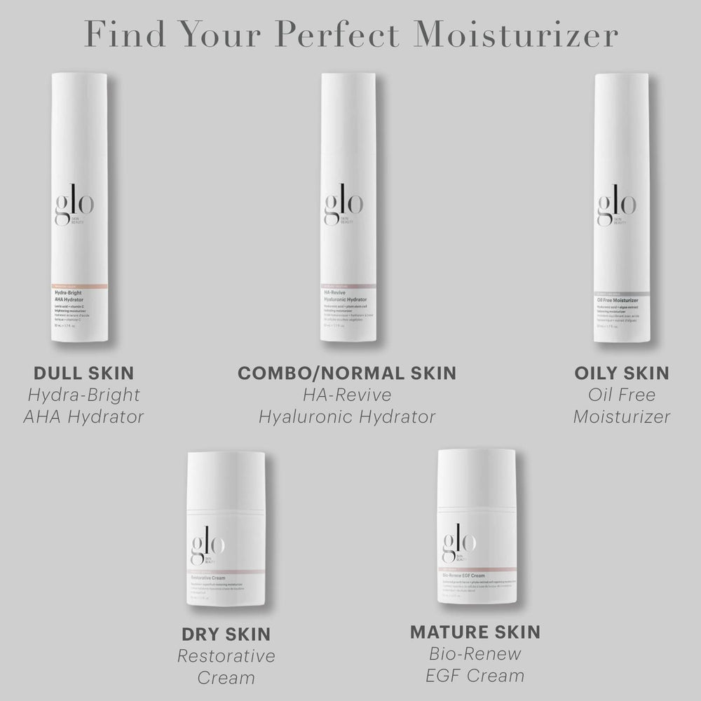 Glo Skin Beauty Oil Free Moisturizer applied under makeup for a smooth base