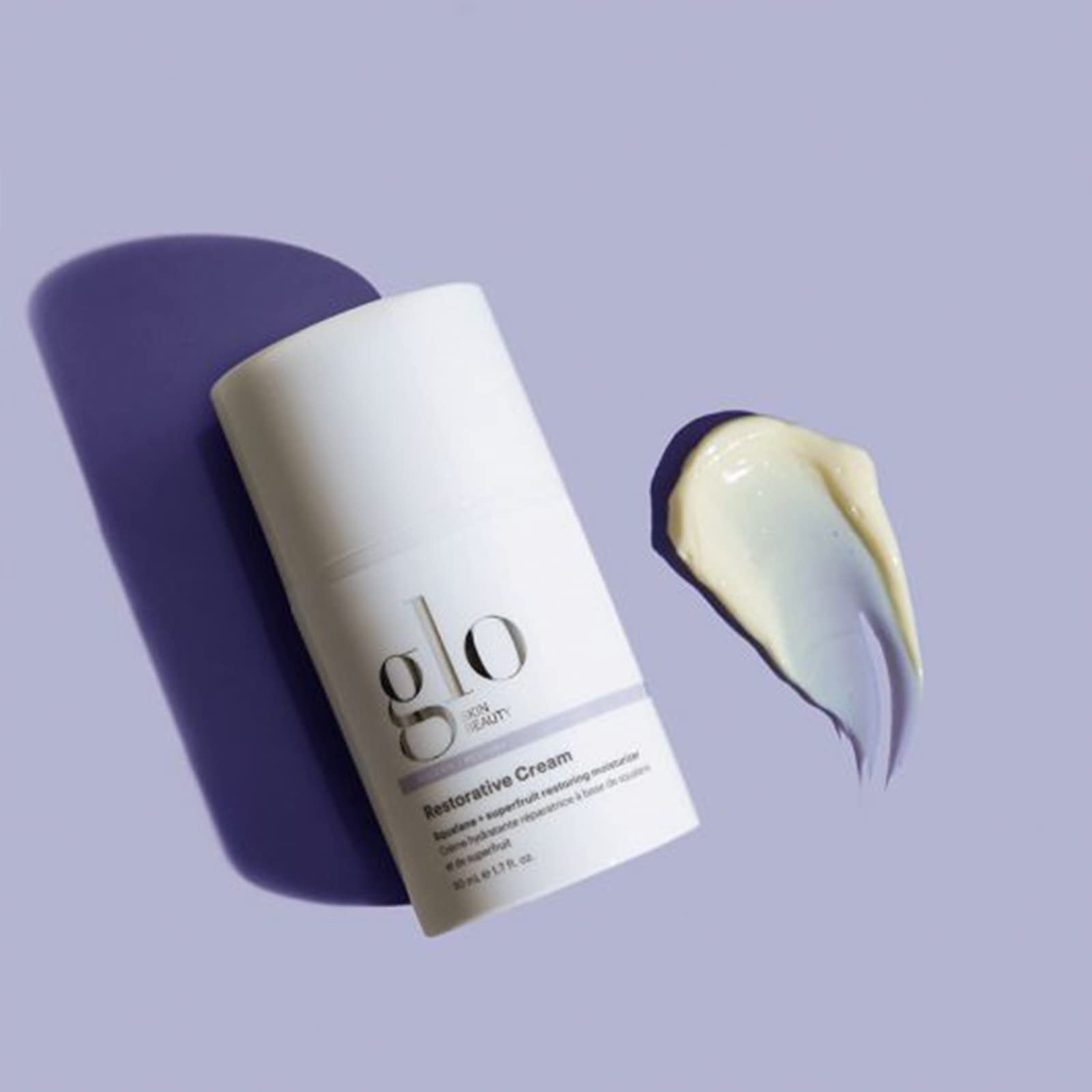 Glo Skin Beauty Restorative Cream morning routine demonstrates soothing hydration before the day.