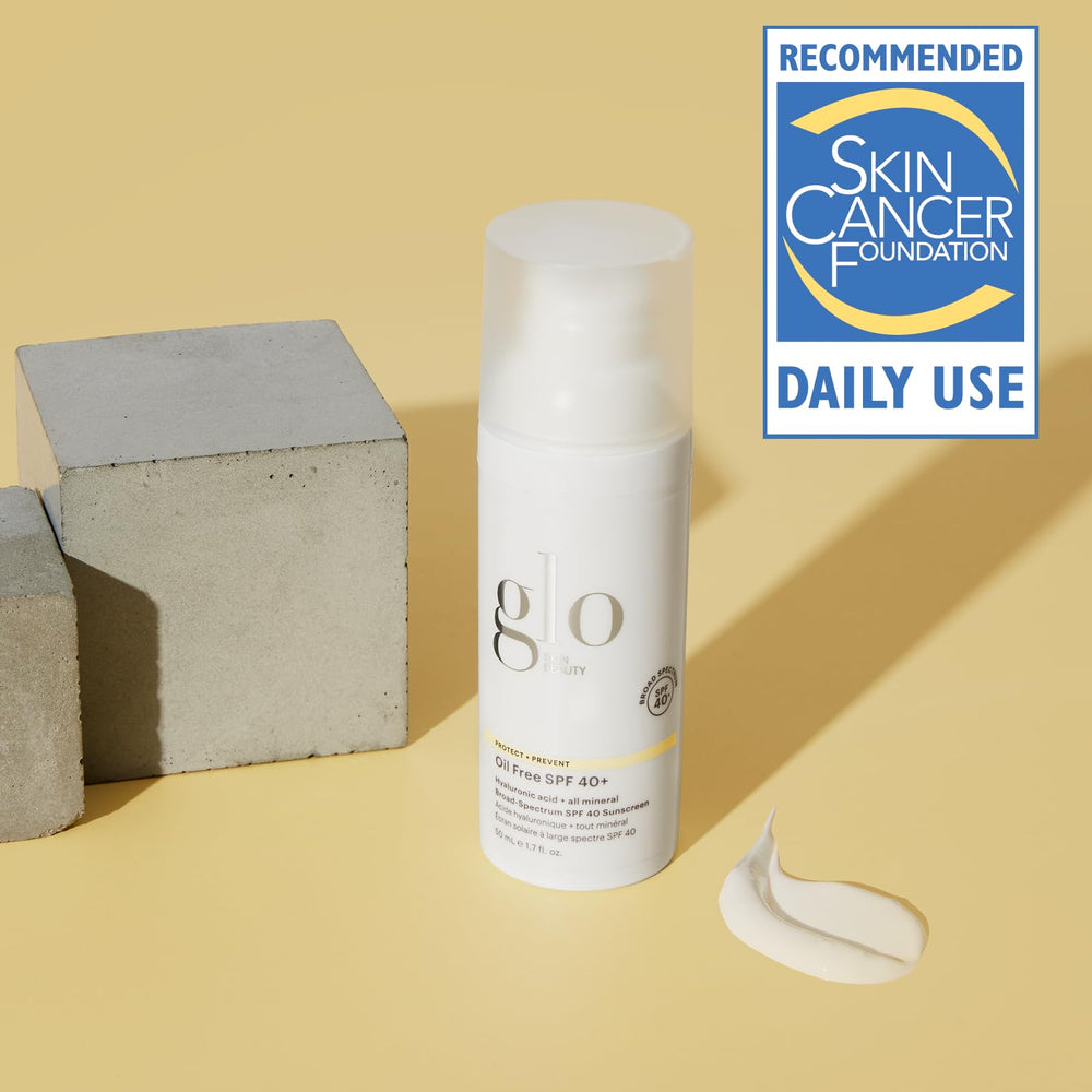 Glo Skin Beauty SPF 40 bottle with broad-spectrum protection for daily use
