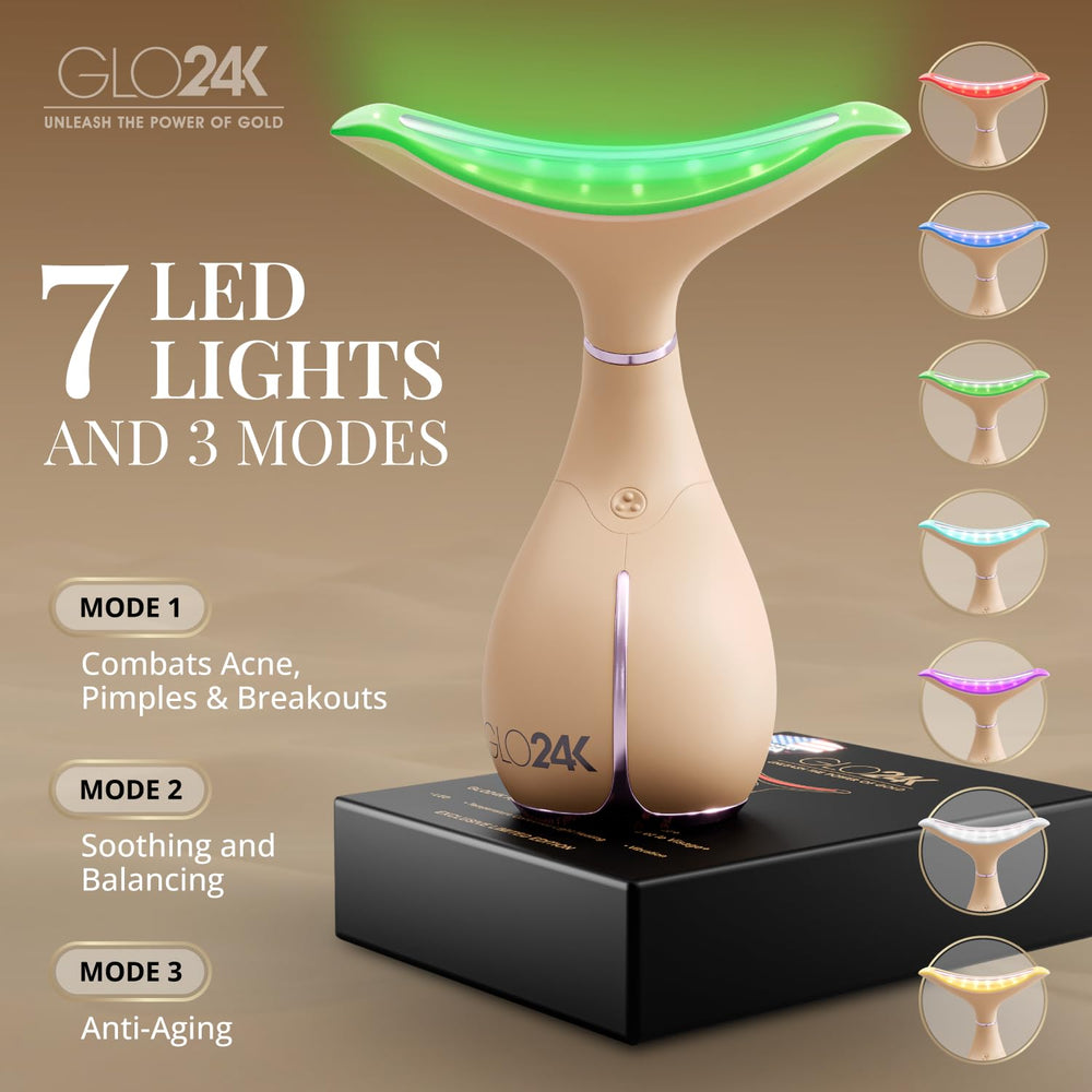 GLO24K ergonomic sleek design for easy handling during treatments.