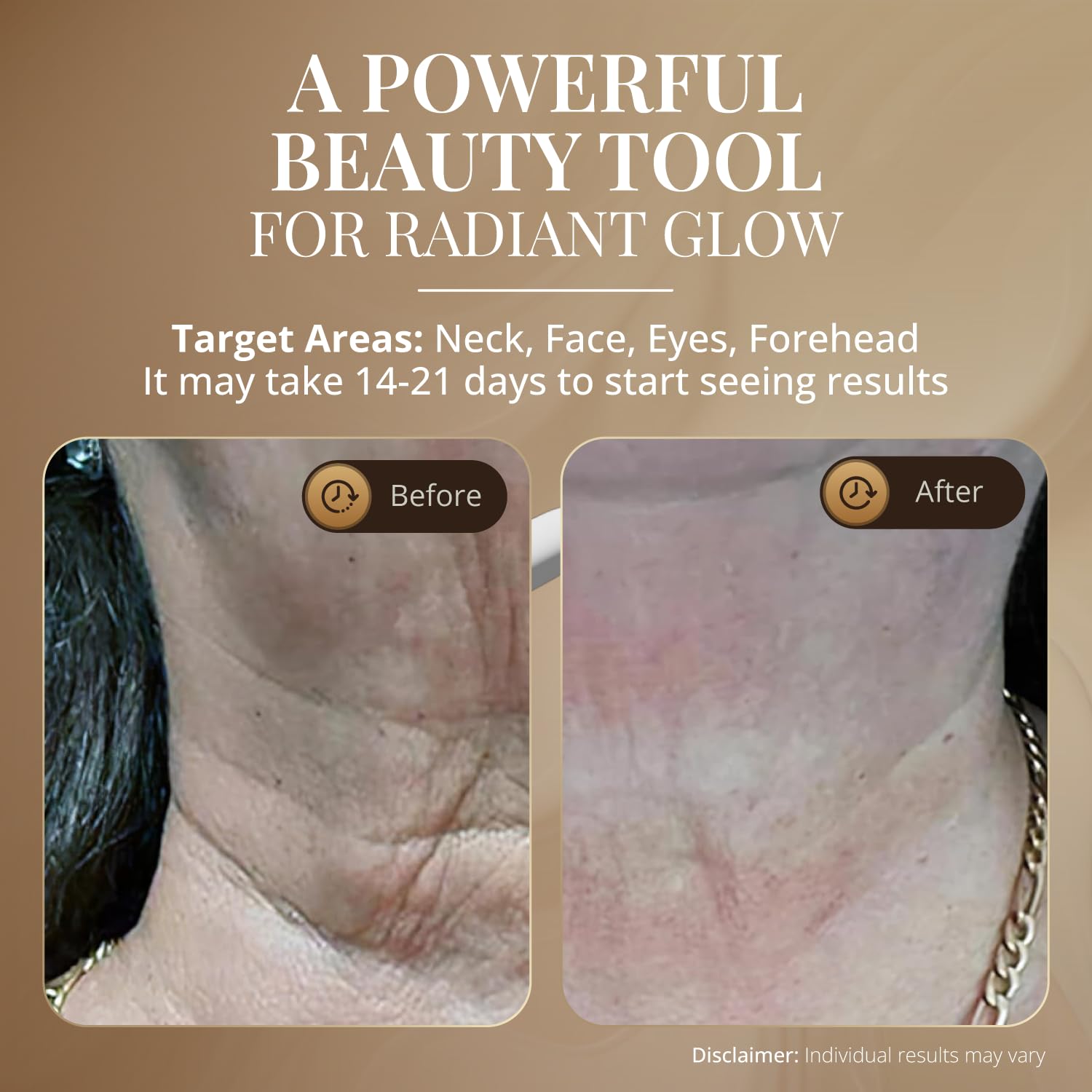 GLO24K device used with serums to enhance absorption during massage.