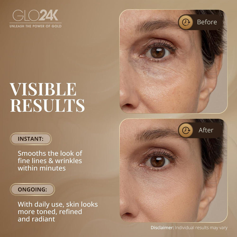 GLO24K Vitamins A C E symbol set signaling antioxidant skin support