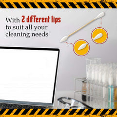 Glob Mops XL Cotton Swabs 2.0 long-core demonstrates extended reach for tight spots.