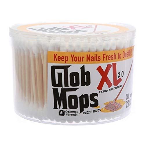 Glob Mops XL 2.0 cotton swabs spread view showing generous 1,800-swabs bundle for daily tasks.