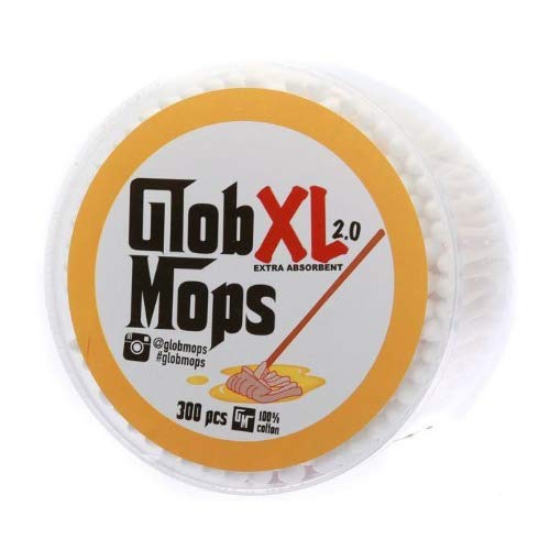 Glob Mops XL 2.0 cotton swabs close-up of absorbent tips for precise cleaning.
