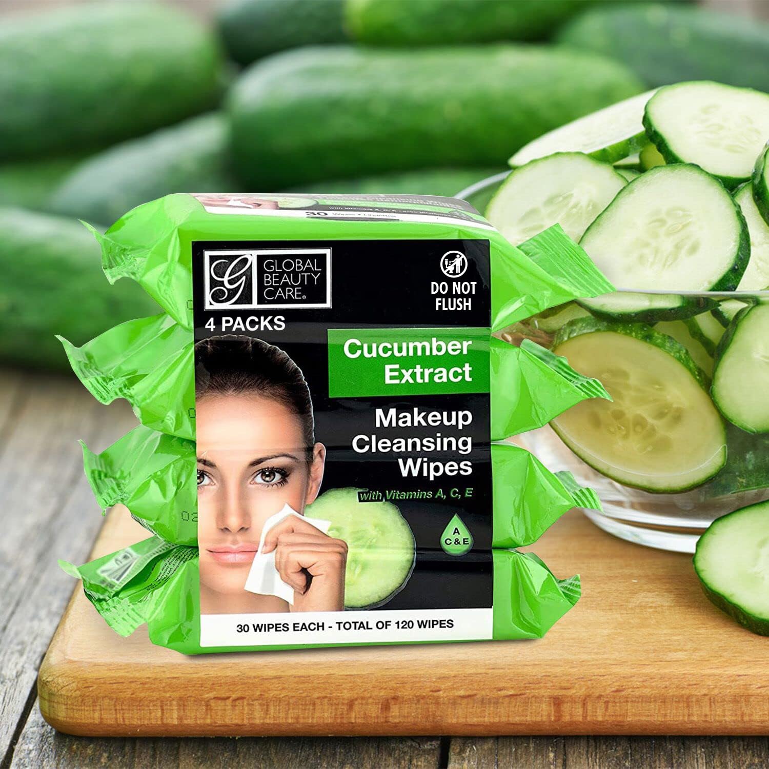Global Beauty Care wipes in gym bag for post-workout refresh.