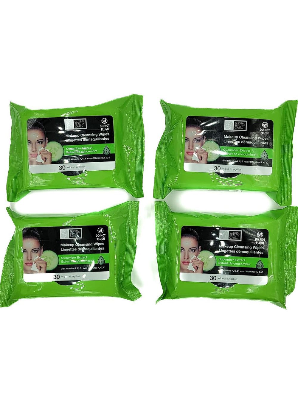 Global Beauty Care makeup cleansing wipe on skin demonstrates gentle removal.