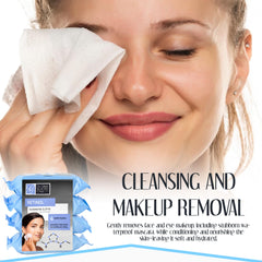 Global Beauty Care Retinol Cleansing Wipes face area hydrates skin with a non-greasy finish.