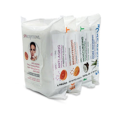 Global Beauty Care Spascriptions anti-aging wipe closeup shows collagen-inspired renewal possibility.