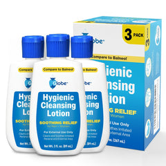 Globe Hygienic Cleansing Lotion 3oz bottle, travel friendly and compact.