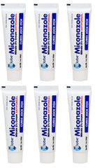 Globe Miconazole cream tube front with 2% formula for symptom relief.