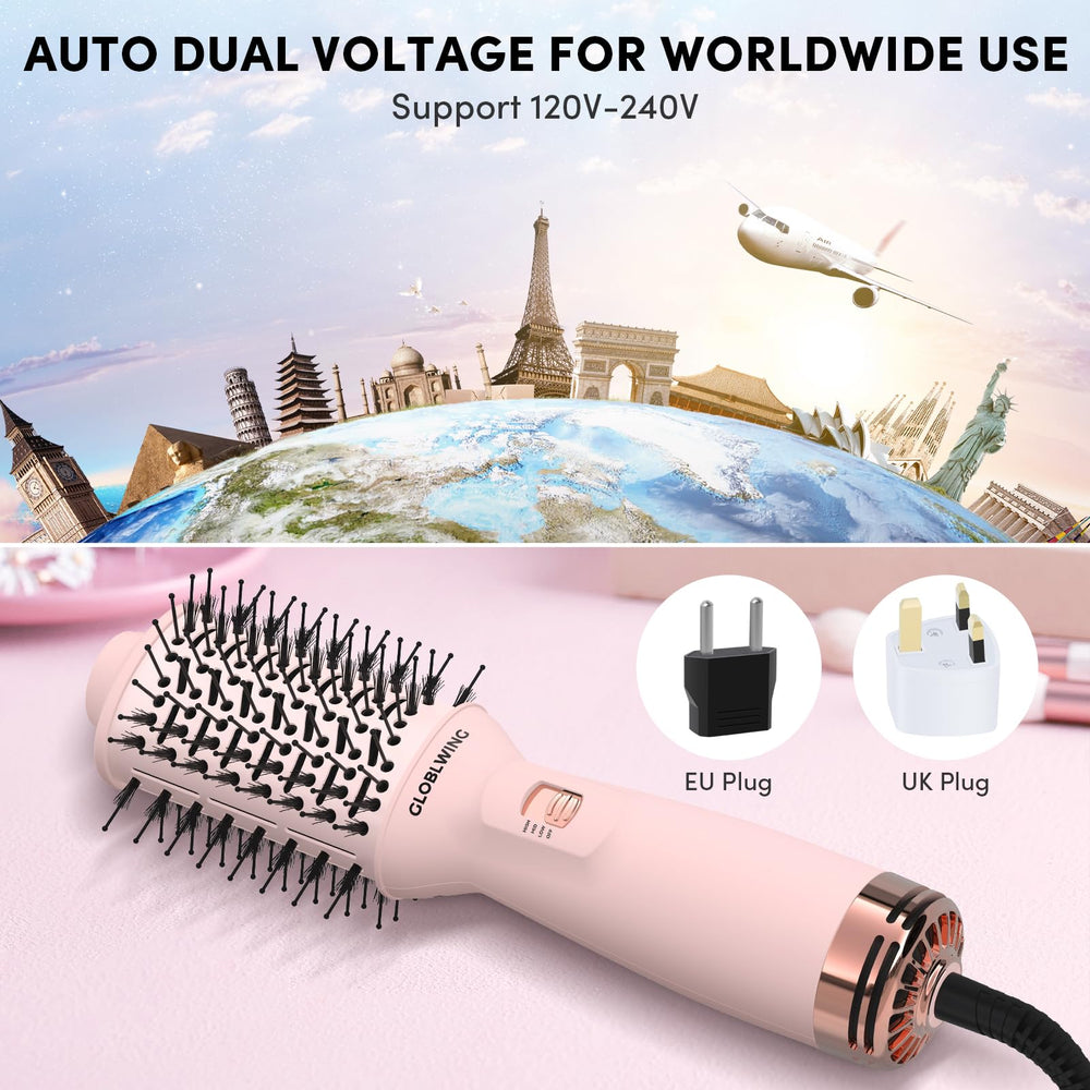 GLOBLWING automatic dual voltage travel dryer for seamless power abroad