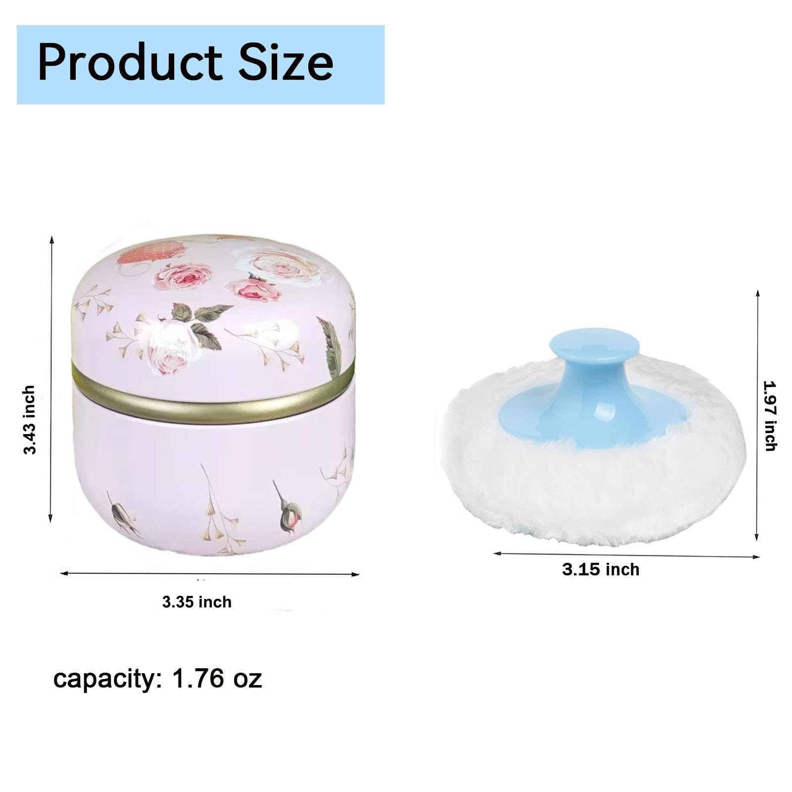 Glooyoderr sealed dust container keeps powder fresh for longer, ideal for travel.