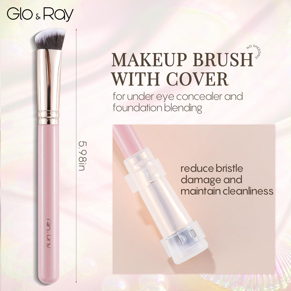 GLO&RAY flat top bristles deliver a smooth streak free finish for precise blending