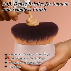 GloréBrochas ergonomic non-slip handle for steady grip during wet or lotion use