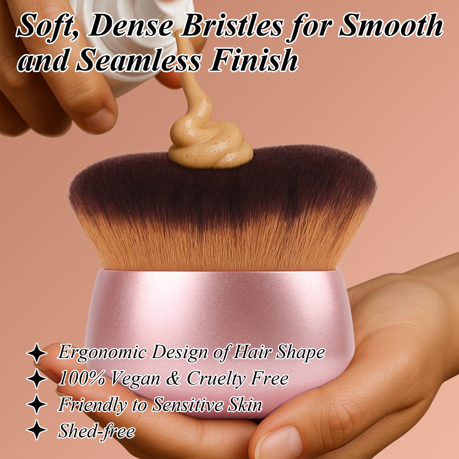 GloréBrochas self-tanner brush ideal for mousse, bronzer, and foundation