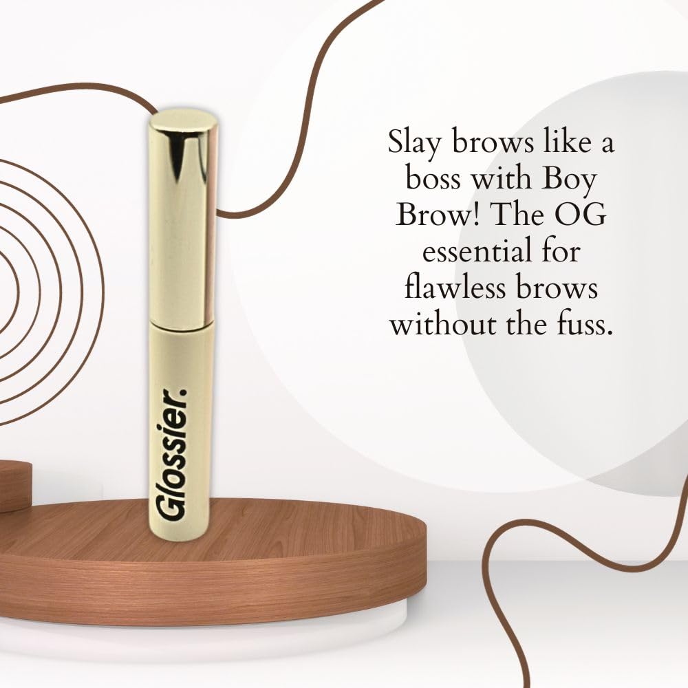 Glossier Boy Brow blond closeup texture shows smooth, natural finish