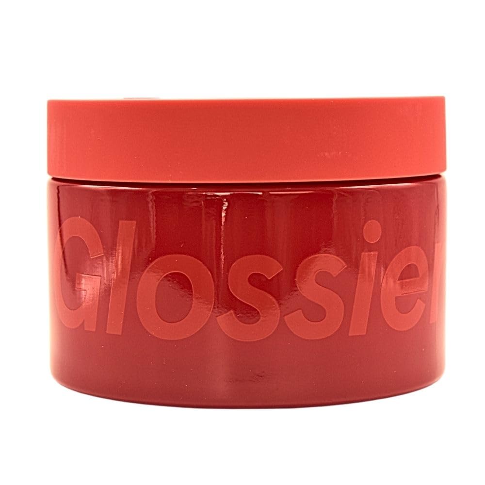 Glossier Crème de You body butter jar close-up for quick, luxurious hydration.
