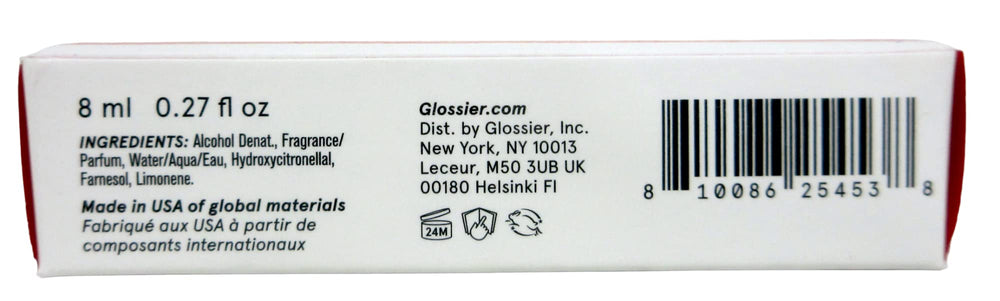 Glossier You application shot shows skin-friendly fragrance for everyday wear.