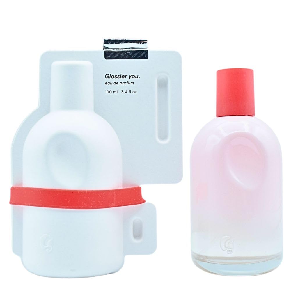 Glossier You bottle front with fingerprint detail for a personalized scent