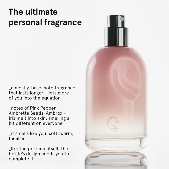 Glossier You full size and rollerball comparison, illustrating portable fragrance options.
