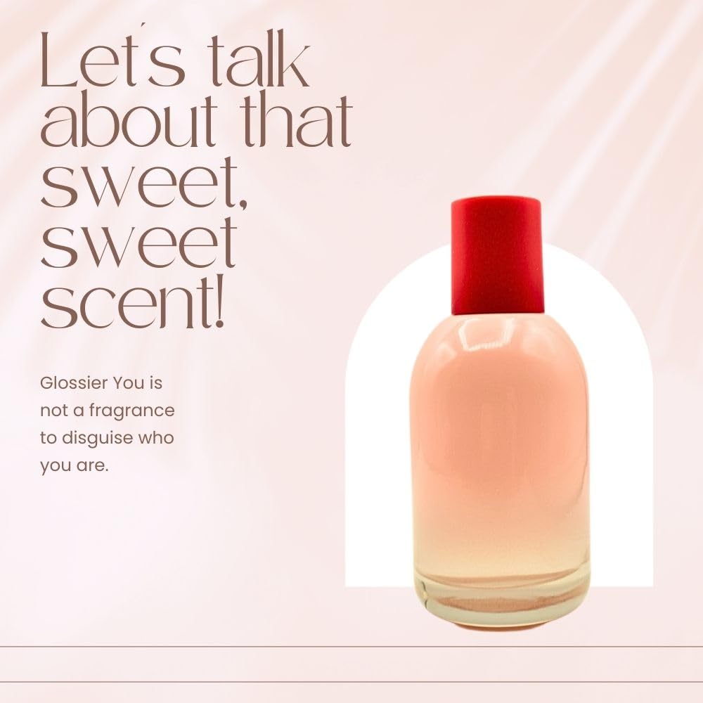 Glossier You spray application shows an even mist for subtle fragrance notes.