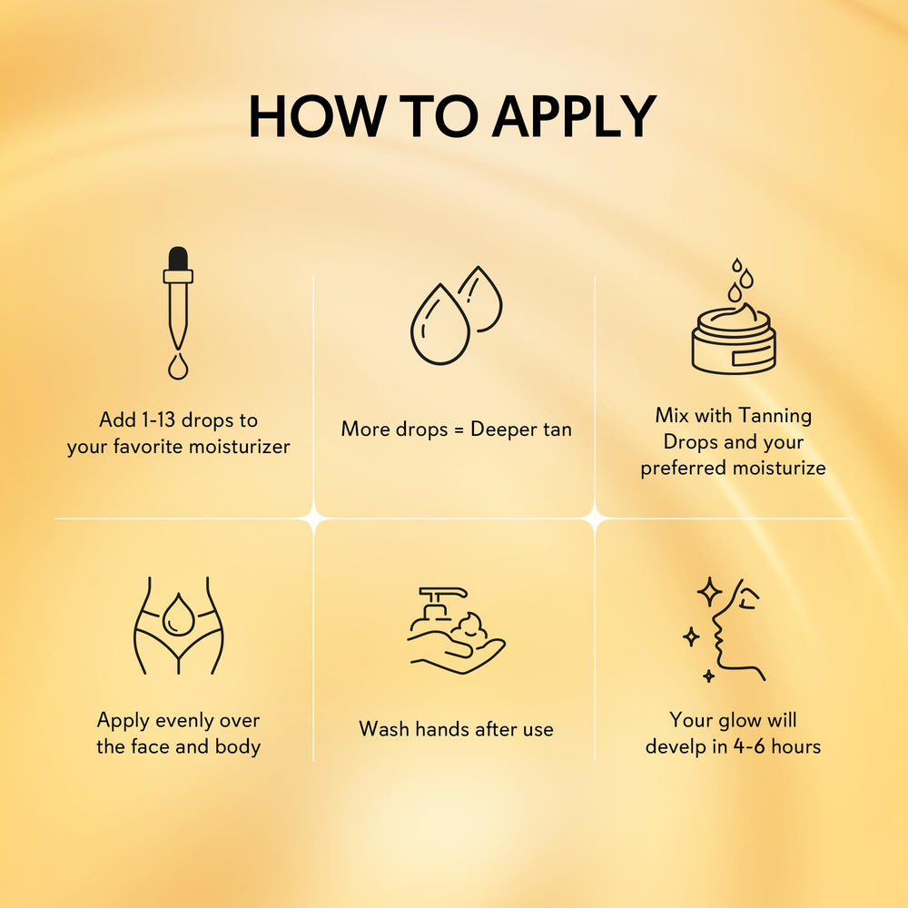 Glossiva Self Tanning Drops offer a long-lasting tan up to a week.