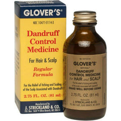 Glovers Dandruff Control Medicine Regular Formula bottle for scalp relief and manageable hair.